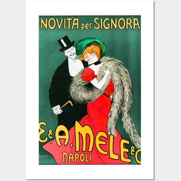 E. & A. Mele & Ci. Napoli, by Leonetto Cappiello, 1903 Wall Art by This and That Designs